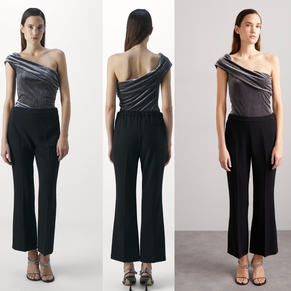 Agolde Gray velvet Bree Banded one shoulder Bodysuit XL NWT - Picture 5 of 14